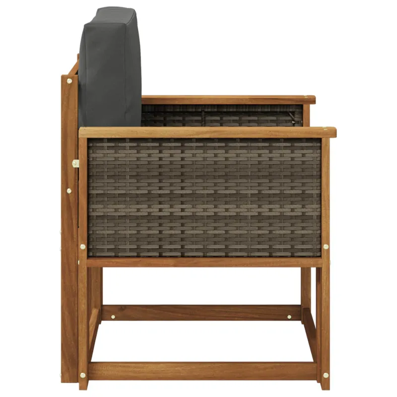 Lauko Vidurinis Sofa Kietos akacijos mediena Natūrali