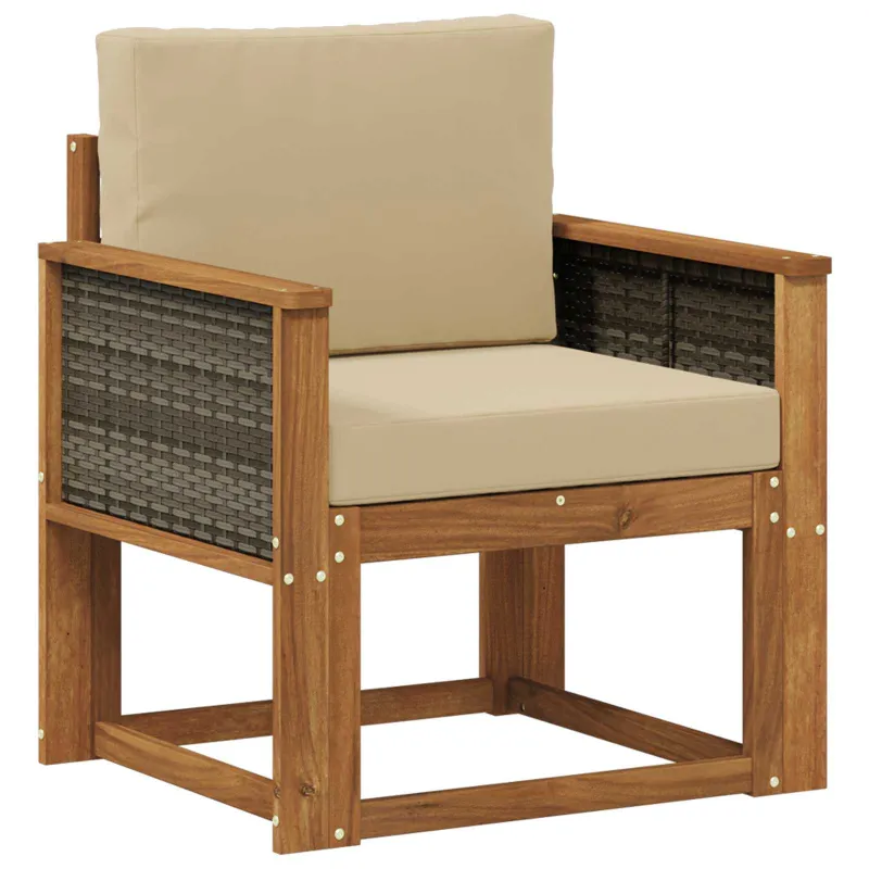 Lauko Vidurinis Sofa Kietos akacijos mediena Natūrali