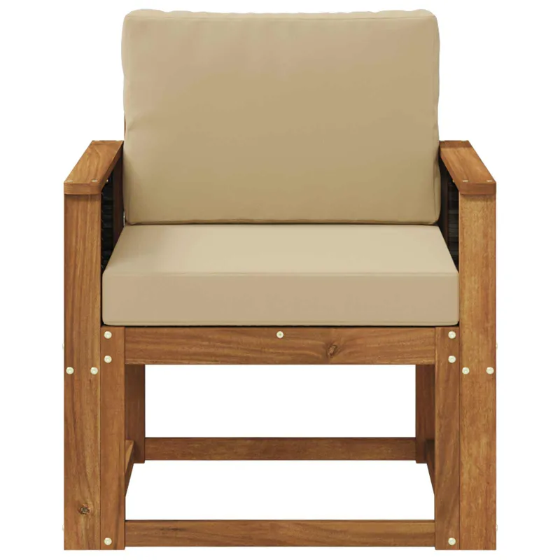 Lauko Vidurinis Sofa Kietos akacijos mediena Natūrali