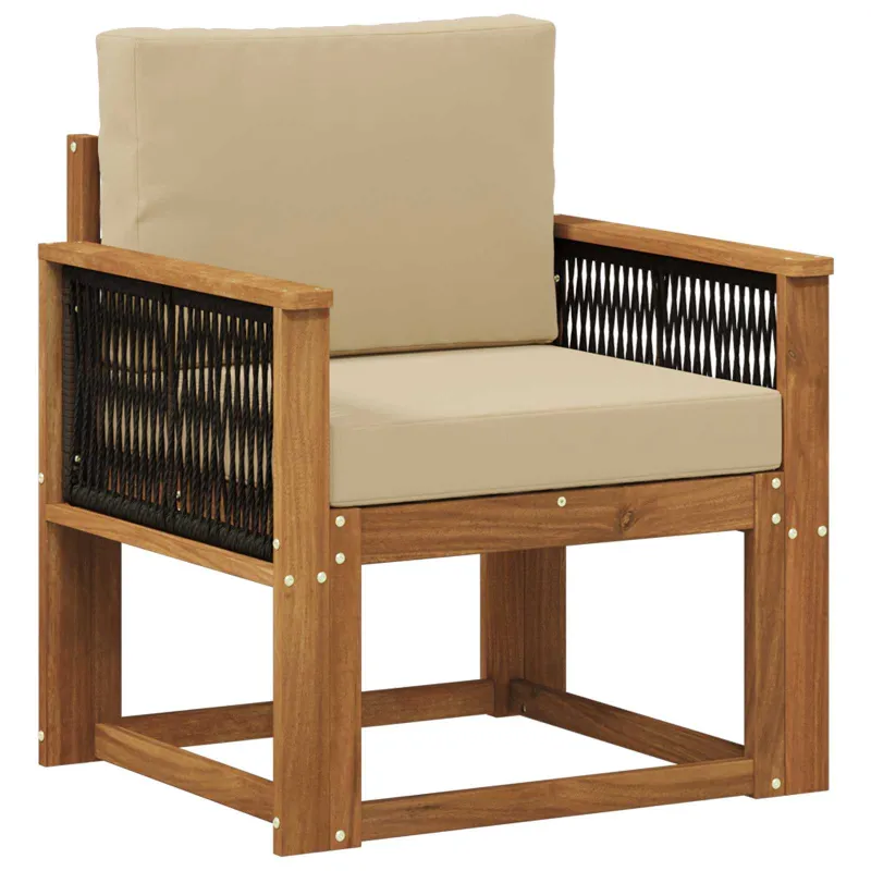 Lauko Vidurinis Sofa Kietos akacijos mediena Natūrali