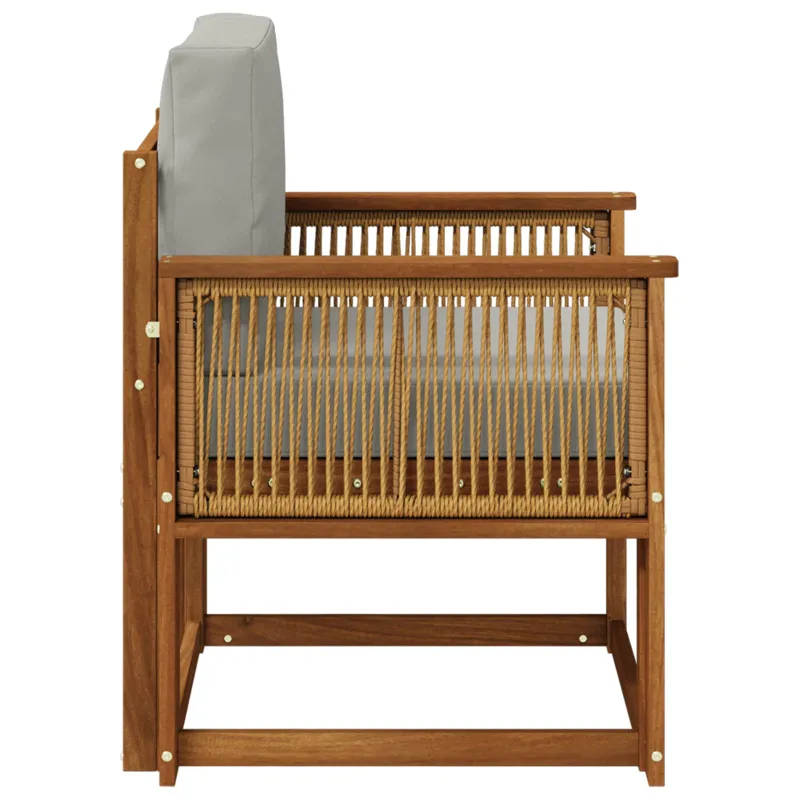 Lauko Vidurinis Sofa Kietos akacijos mediena Natūrali
