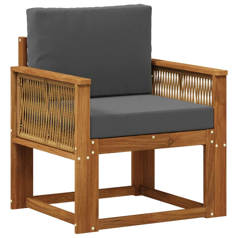 Lauko Vidurinis Sofa Kietos akacijos mediena Natūrali