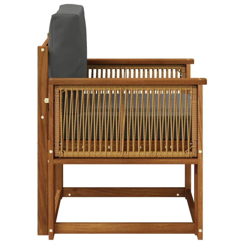 Lauko Vidurinis Sofa Kietos akacijos mediena Natūrali