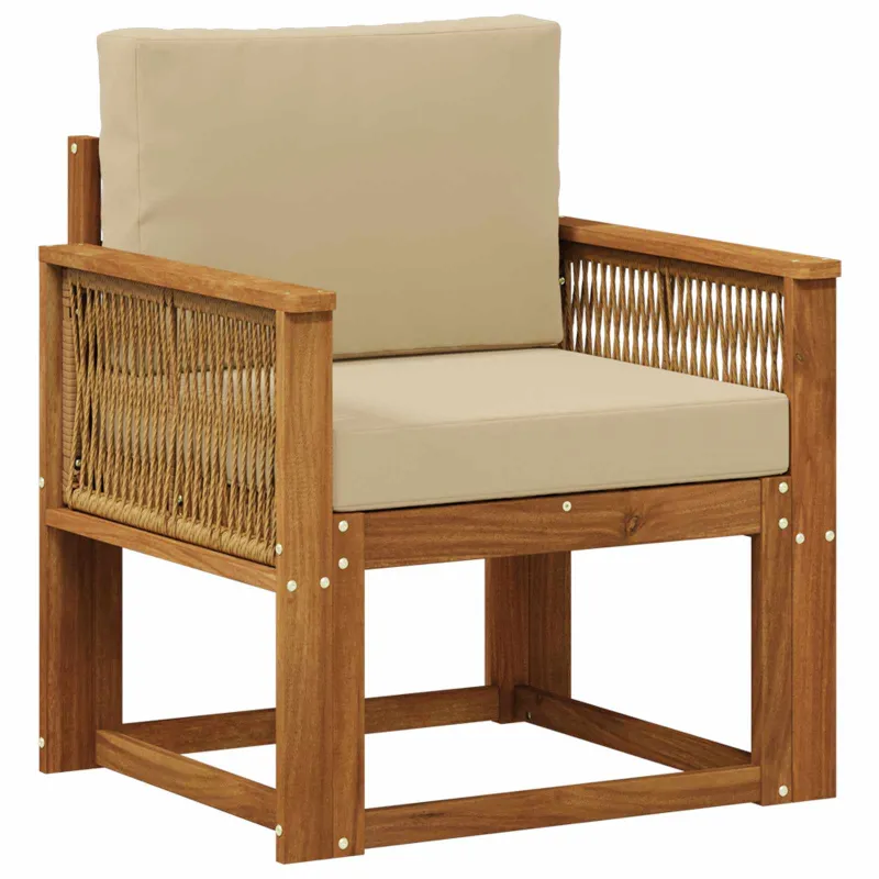 Lauko Vidurinis Sofa Kietos akacijos mediena Natūrali