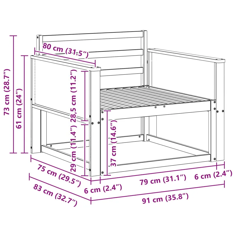 Lauko Vidurinis Sofa Natūrali