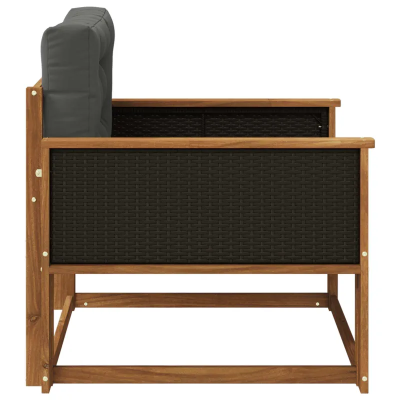 Lauko Vidurinis Sofa Kietos akacijos mediena Natūrali