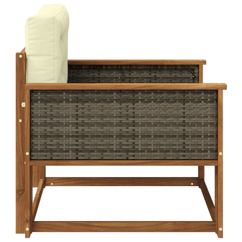 Lauko Vidurinis Sofa Kietos akacijos mediena Natūrali