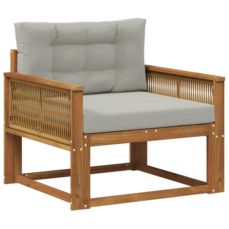 Lauko Vidurinis Sofa Kietos akacijos mediena Natūrali