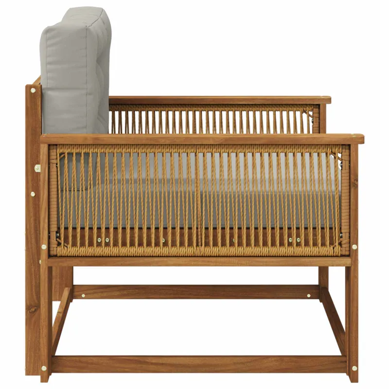 Lauko Vidurinis Sofa Kietos akacijos mediena Natūrali