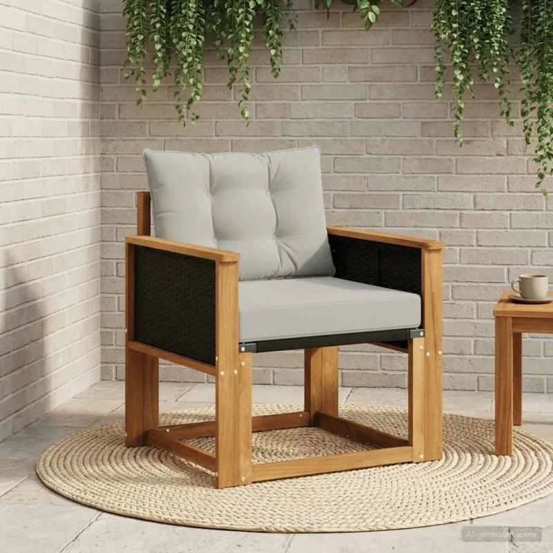 Lauko Vidurinis Sofa Kietos akacijos mediena Natūrali