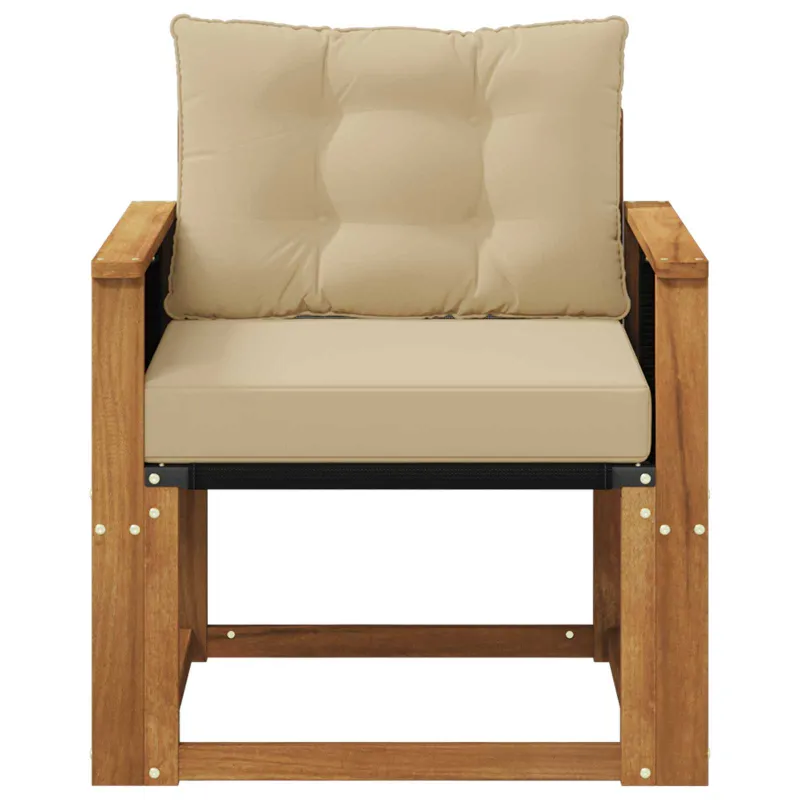 Lauko Vidurinis Sofa Kietos akacijos mediena Natūrali