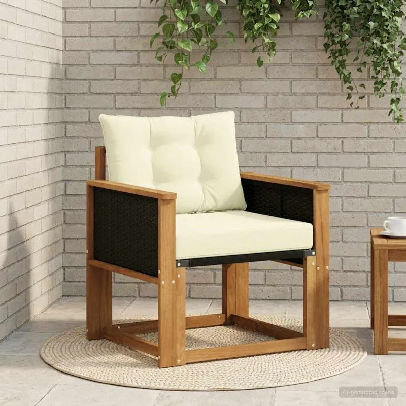 Lauko Vidurinis Sofa Kietos akacijos mediena Natūrali