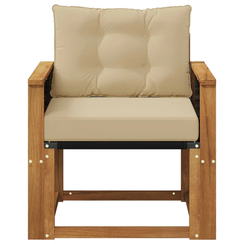 Lauko Vidurinis Sofa Kietos akacijos mediena Natūrali
