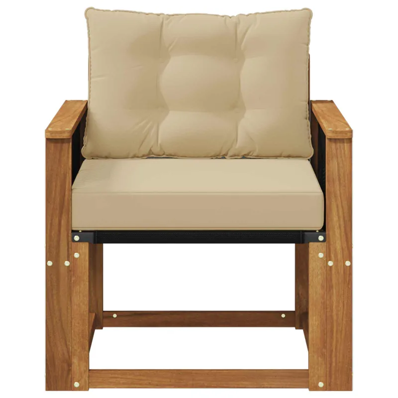 Lauko Vidurinis Sofa Kietos akacijos mediena Natūrali