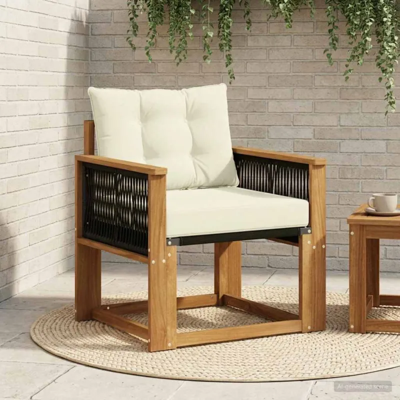 Lauko Vidurinis Sofa Kietos akacijos mediena Natūrali
