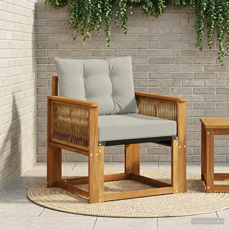 Lauko sofa Kietos akacijos mediena Natūrali