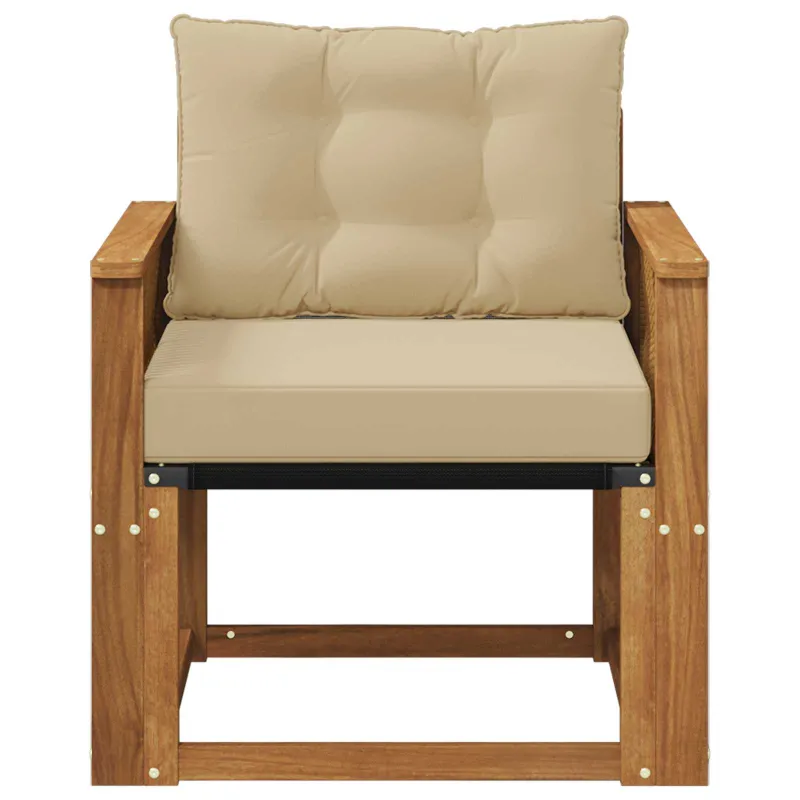 Lauko Vidurinis Sofa Kietos akacijos mediena Natūrali