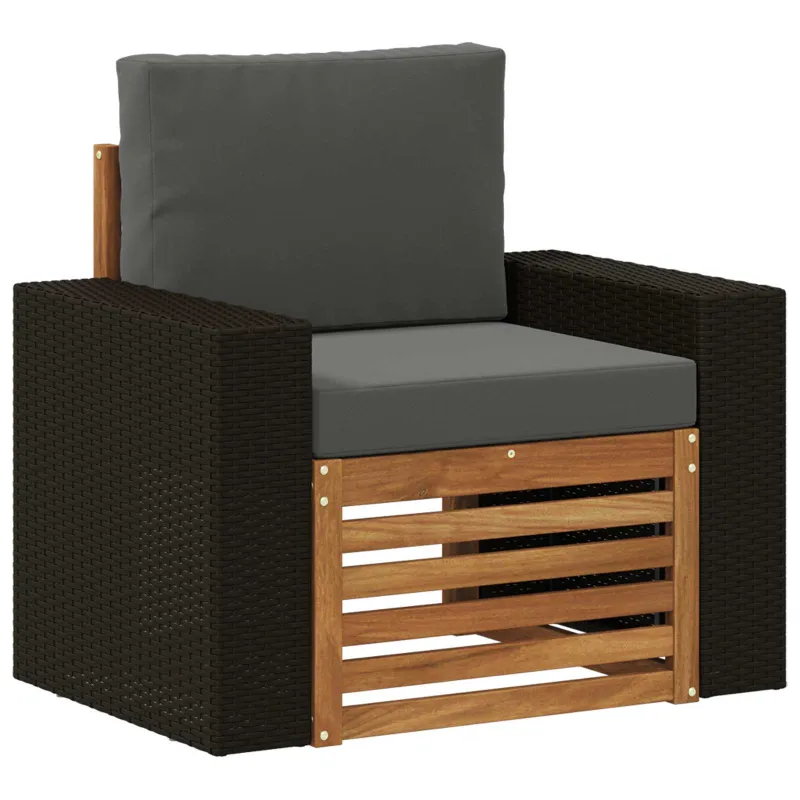 Lauko Vidurinis Sofa Kietos akacijos mediena Natūrali