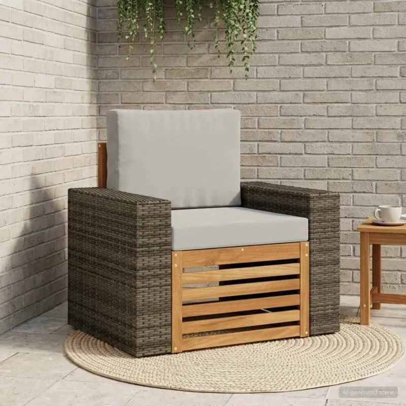 Lauko Vidurinis Sofa Kietos akacijos mediena Natūrali