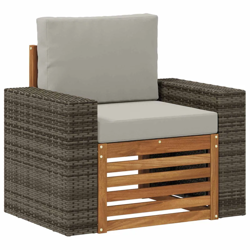 Lauko Vidurinis Sofa Kietos akacijos mediena Natūrali
