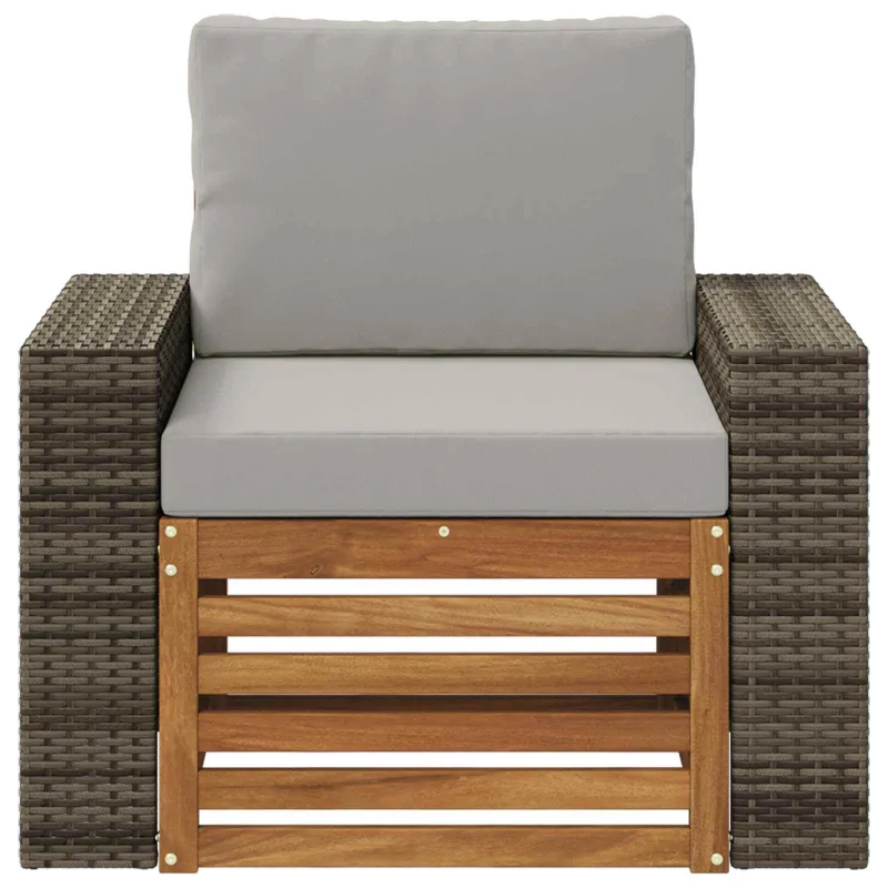 Lauko Vidurinis Sofa Kietos akacijos mediena Natūrali