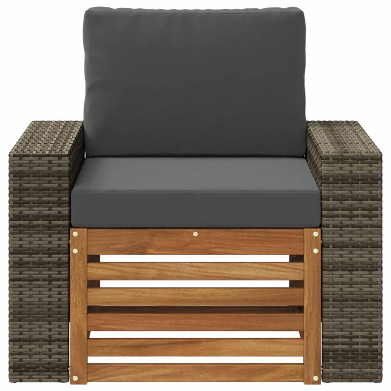 Lauko Vidurinis Sofa Kietos akacijos mediena Natūrali