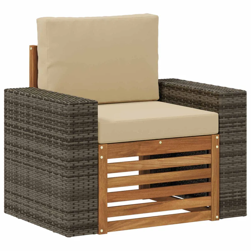 Lauko Vidurinis Sofa Kietos akacijos mediena Natūrali