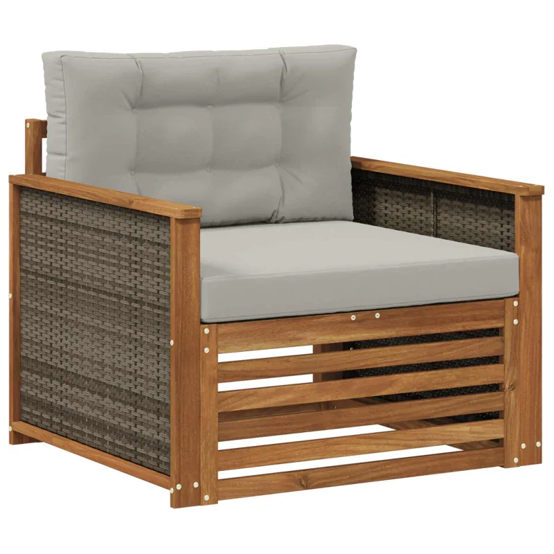 Lauko Vidurinis Sofa Kietos akacijos mediena Natūrali