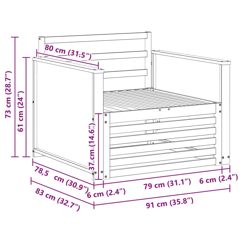 Lauko Vidurinis Sofa Natūrali