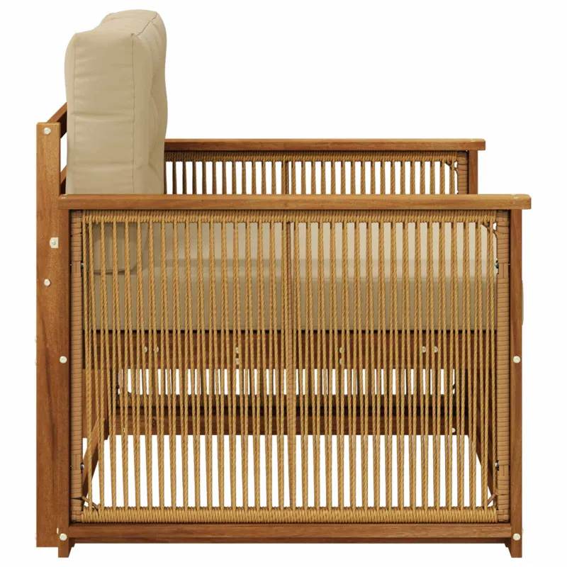 Lauko Vidurinis Sofa Kietos akacijos mediena Natūrali