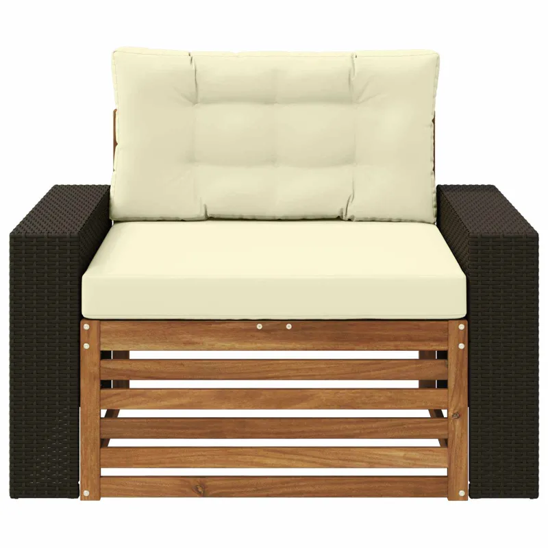 Lauko Vidurinis Sofa Kietos akacijos mediena Natūrali