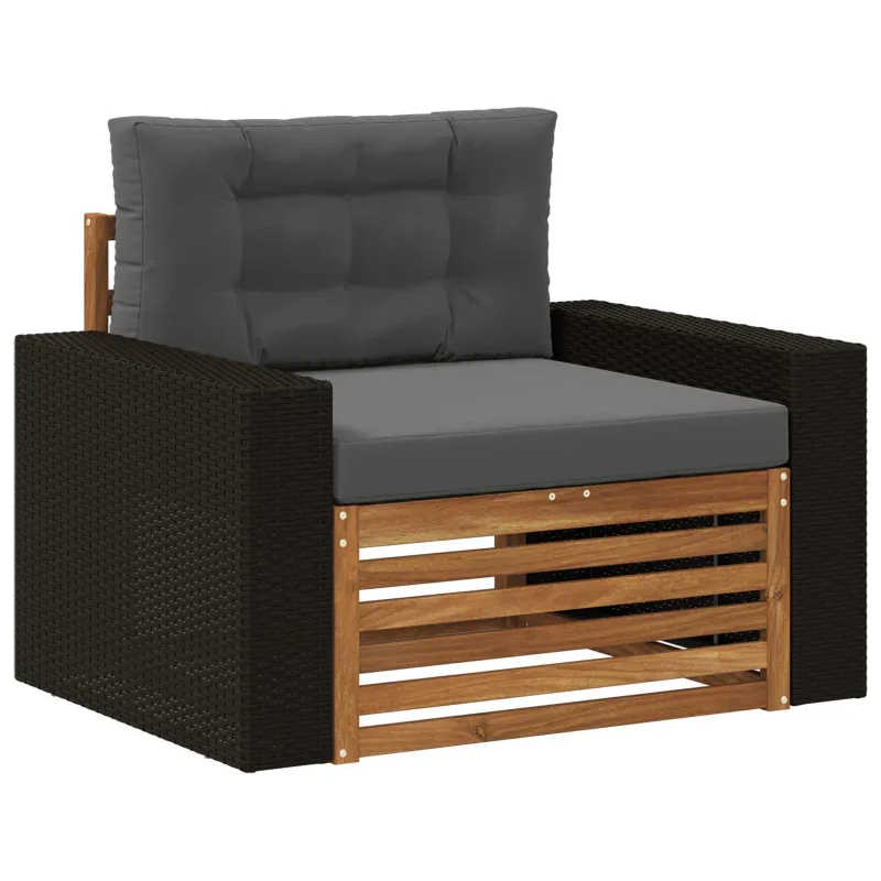 Lauko Vidurinis Sofa Kietos akacijos mediena Natūrali