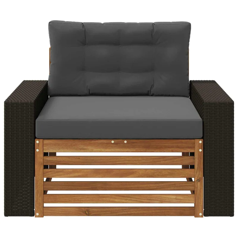 Lauko Vidurinis Sofa Kietos akacijos mediena Natūrali