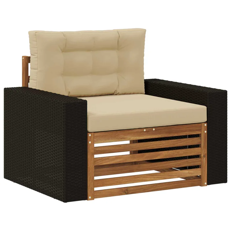Lauko Vidurinis Sofa Kietos akacijos mediena Natūrali