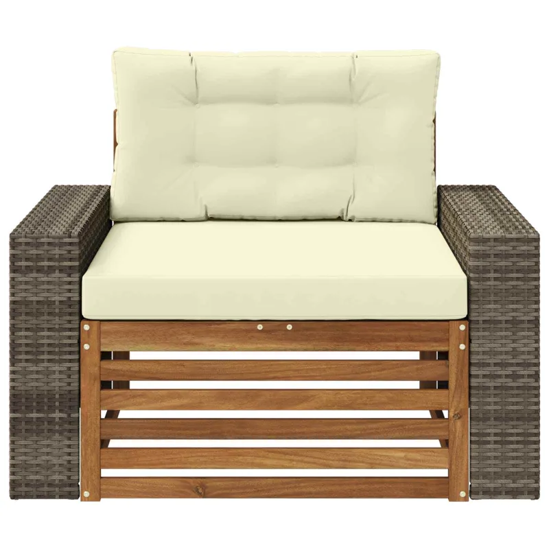 Lauko Vidurinis Sofa Kietos akacijos mediena Natūrali