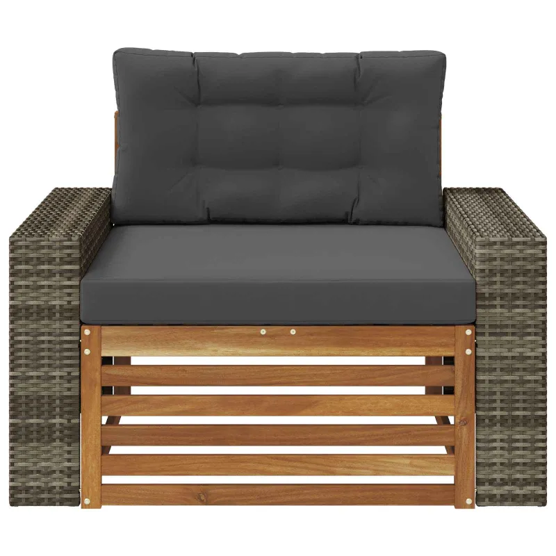 Lauko Vidurinis Sofa Kietos akacijos mediena Natūrali
