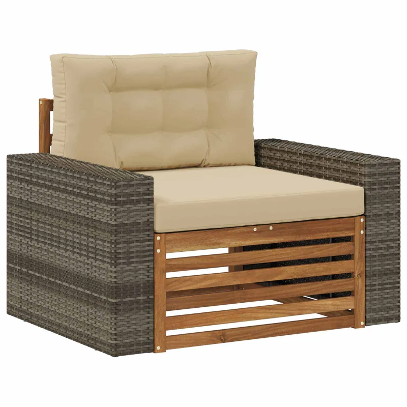 Lauko Vidurinis Sofa Kietos akacijos mediena Natūrali