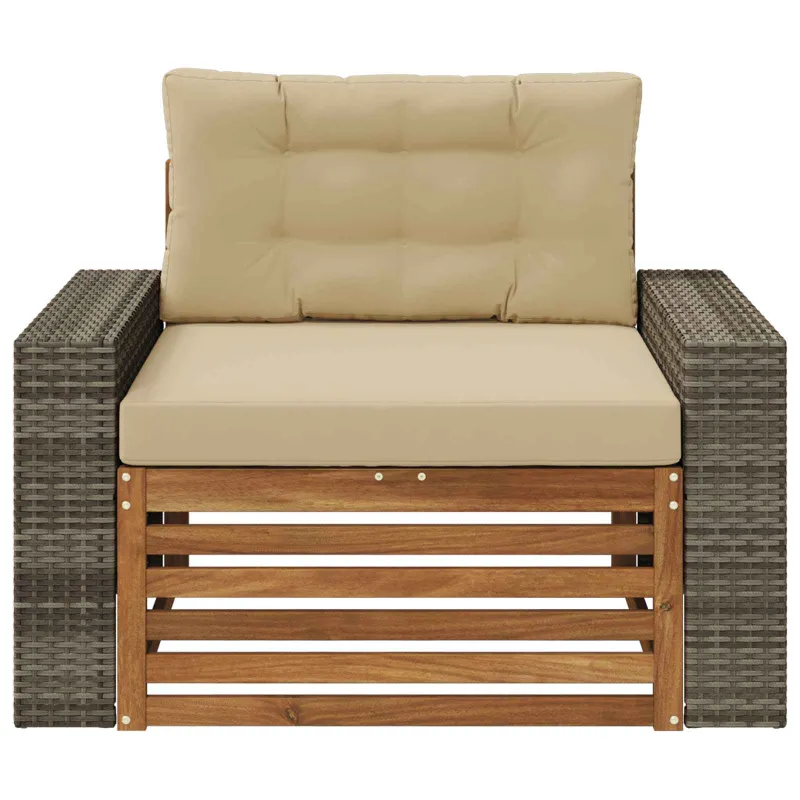 Lauko Vidurinis Sofa Kietos akacijos mediena Natūrali