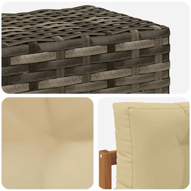 Lauko Vidurinis Sofa Kietos akacijos mediena Natūrali