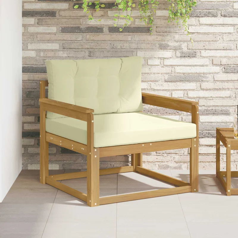 Lauko Vidurinis Sofa Poliesteris Balta