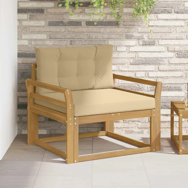 Lauko Vidurinis Sofa Poliesteris Balta