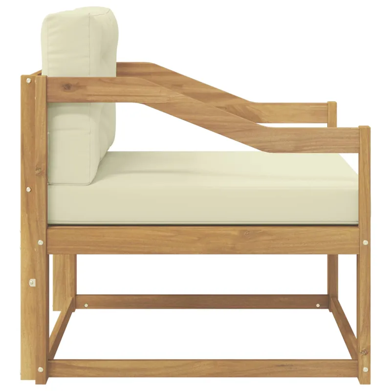 Lauko Vidurinis Sofa Poliesteris Balta