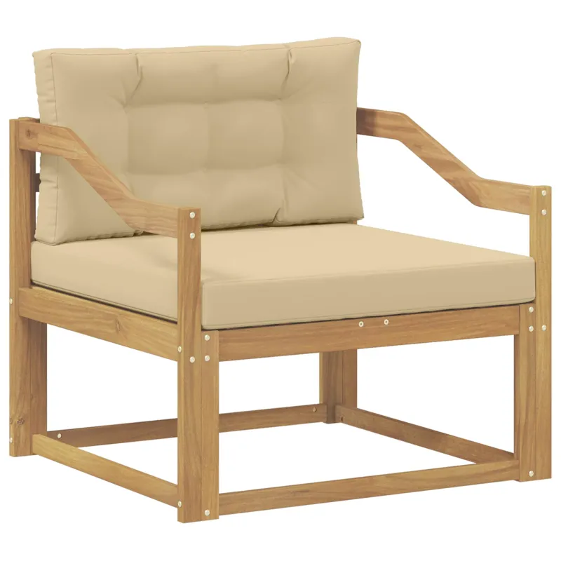 Lauko Vidurinis Sofa Poliesteris Balta