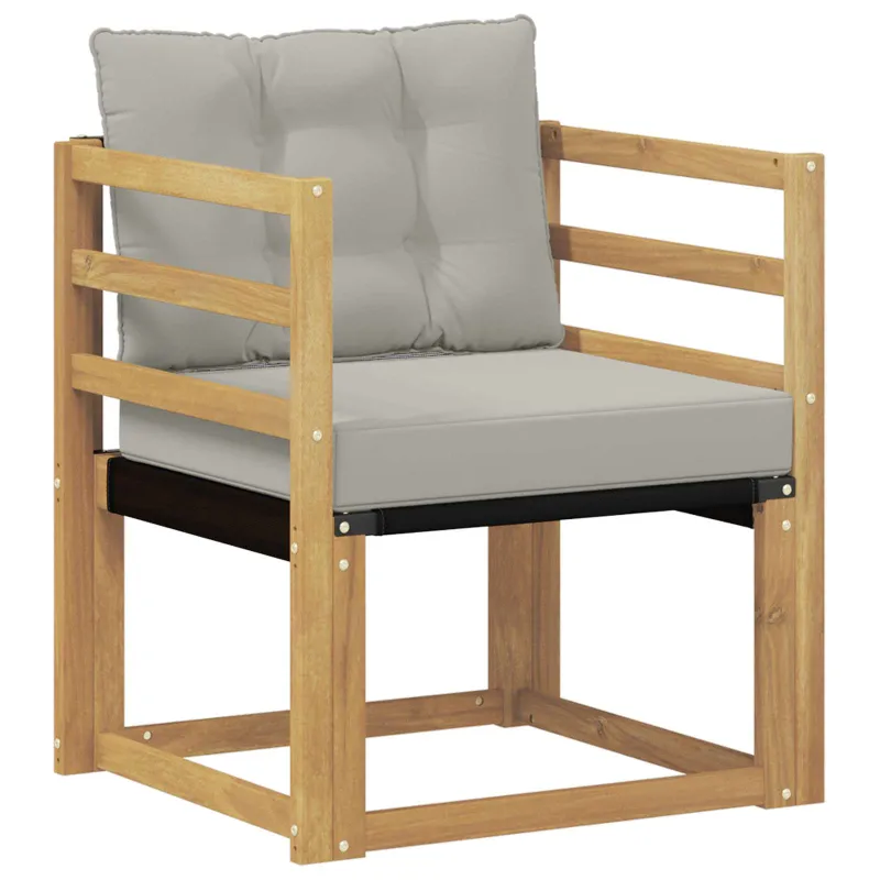 Lauko sofa Kietasis akacijos medis ir Textilene Balta