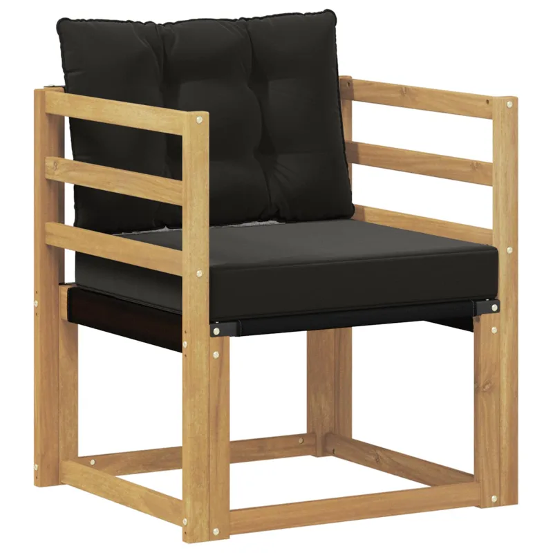 Lauko sofa Kietasis akacijos medis ir Textilene Balta