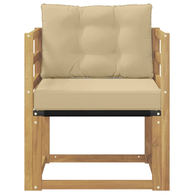 Lauko sofa Kietasis akacijos medis ir Textilene Balta