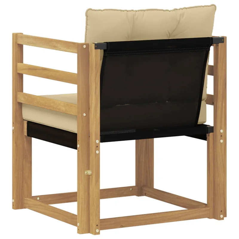 Lauko sofa Kietasis akacijos medis ir Textilene Balta