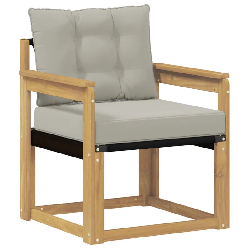 Lauko sofa Kietasis akacijos medis ir Textilene Balta