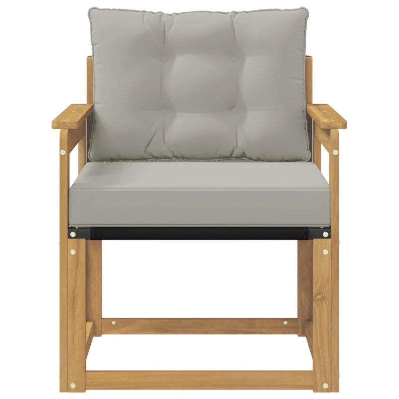 Lauko sofa Kietasis akacijos medis ir Textilene Balta