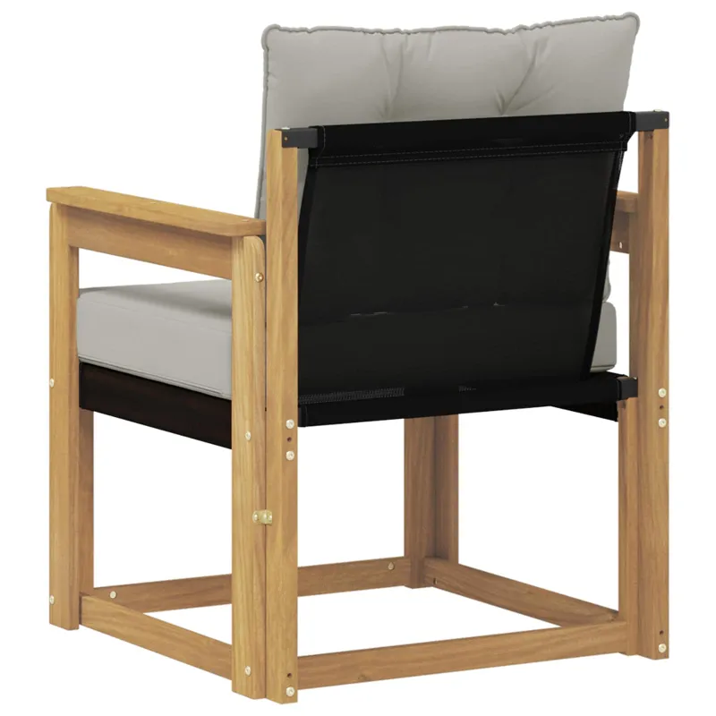 Lauko sofa Kietasis akacijos medis ir Textilene Balta